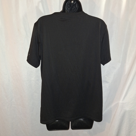 Black and White Short Sleeve Tee with Humorous Slogans - Picture 4 of 4